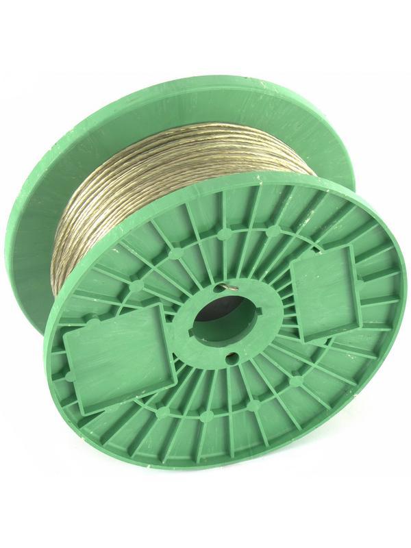 Трос металлополимерный прозрачный ПР-2.5, толщина 2.5 мм, катушка 200 метров Россия Сибртех