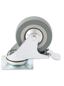 Колесо поворотное с тормозом D 50 мм, крепление  платформенное Сибртех