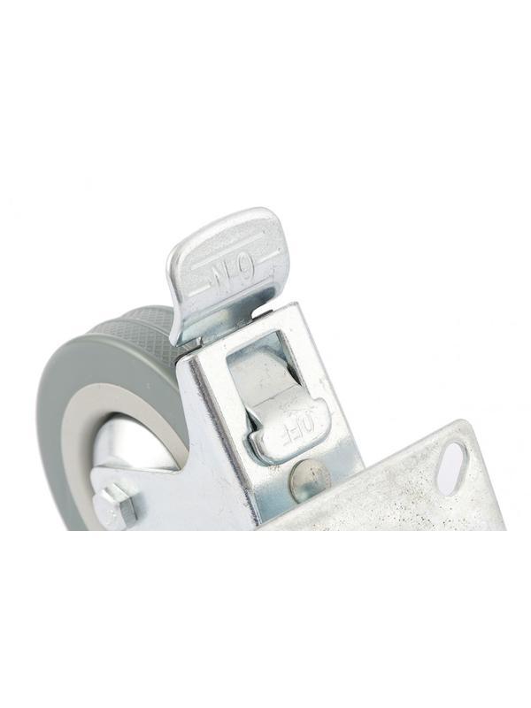 Колесо поворотное с тормозом D 50 мм, крепление  платформенное Сибртех