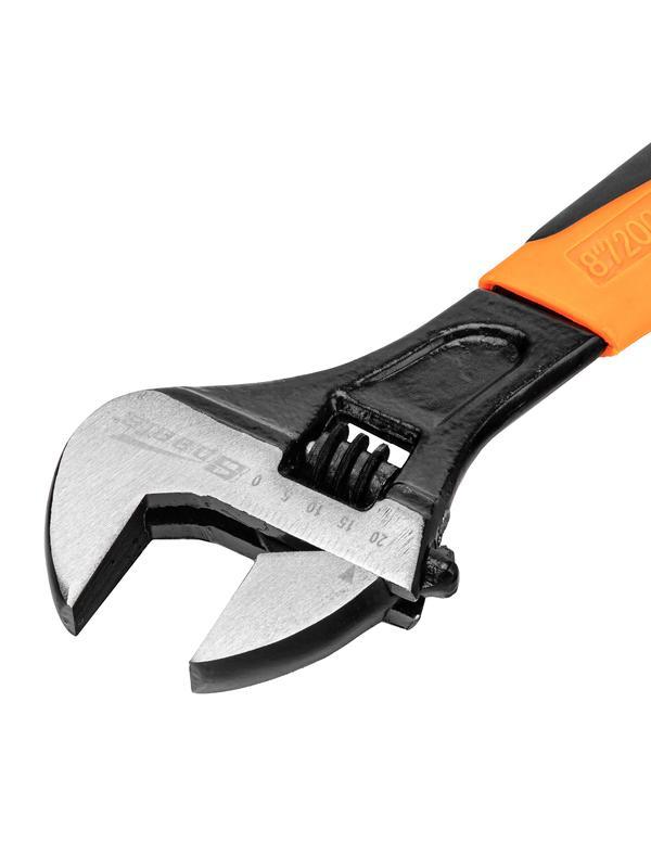 Ключ разводной, 200 мм, двухкомпонентная рукоятка Sparta