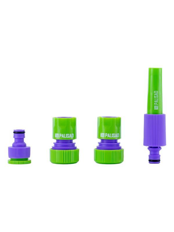 Набор для подключения шланга 3/4, распылитель, 3 адаптера к распылителю Palisad