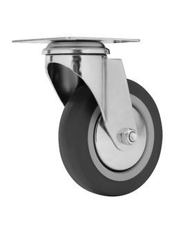 Колесо поворотное D 100 мм, крепление  платформенное Сибртех