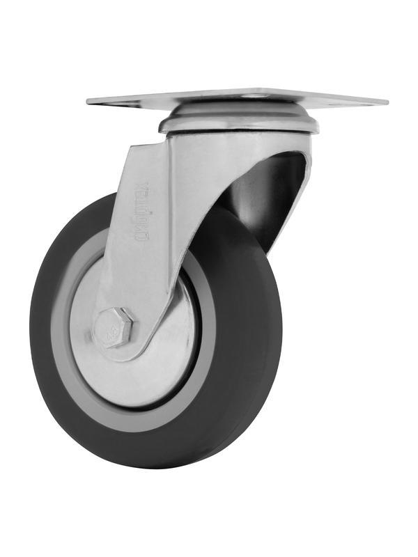 Колесо поворотное D 100 мм, крепление  платформенное Сибртех