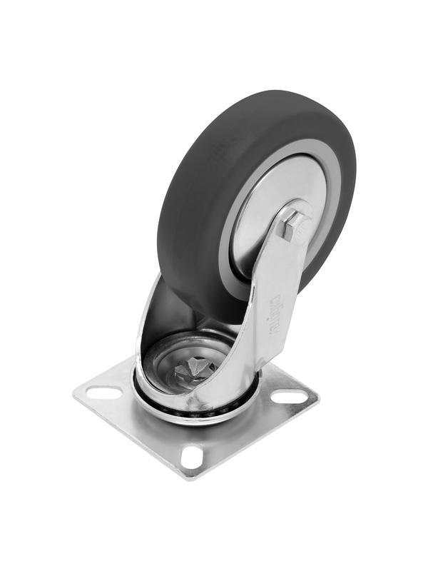 Колесо поворотное D 100 мм, крепление  платформенное Сибртех