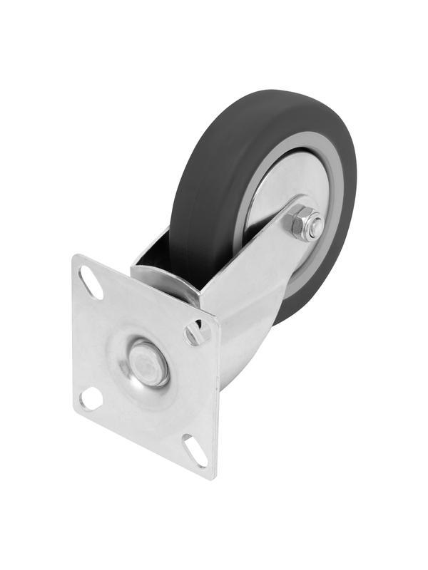 Колесо поворотное D 100 мм, крепление  платформенное Сибртех