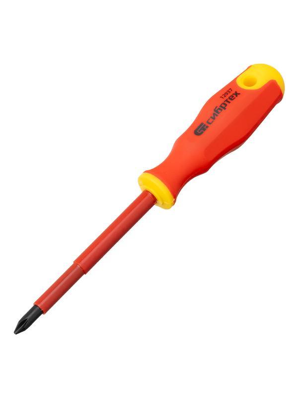 Набор отверток диэлектрических до 1000 В, 5 шт, тестер, CrV, двухкомпонентные рукоятки Сибртех