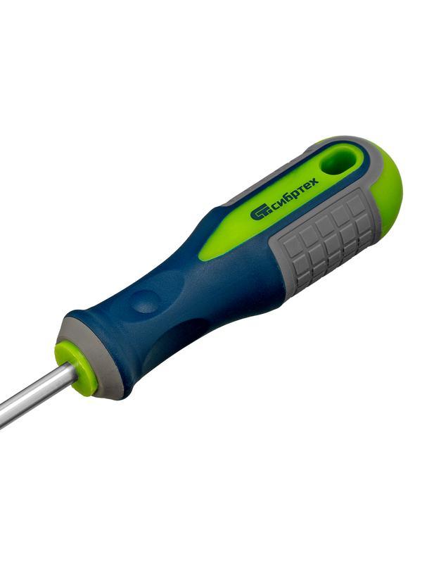 Отвертка, PH2 х 100 мм, CrV, трехкомпонентная рукоятка Сибртех
