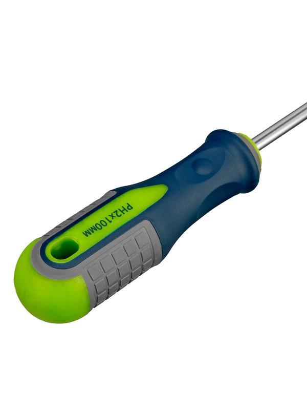 Отвертка, PH2 х 100 мм, CrV, трехкомпонентная рукоятка Сибртех