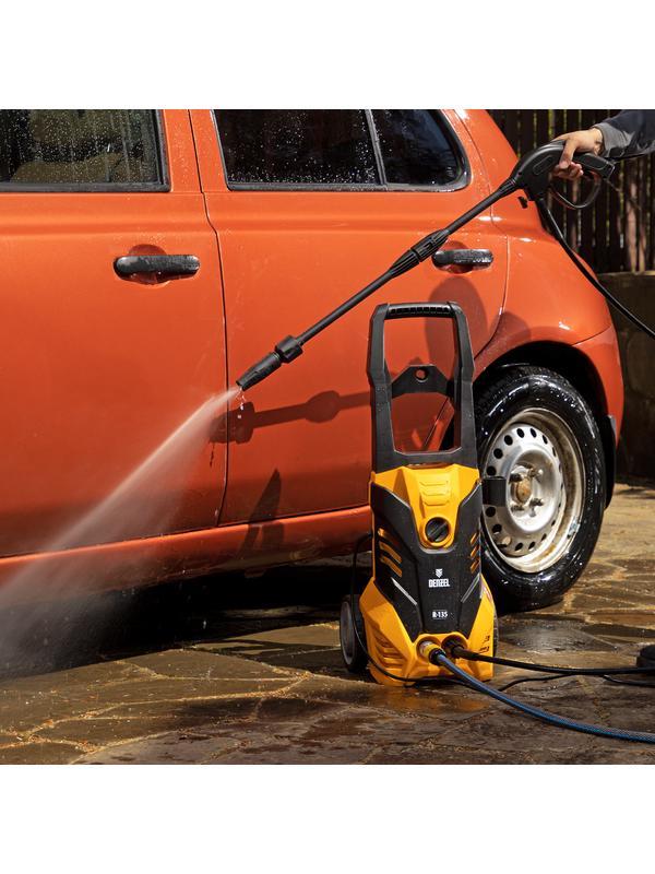 Моечная машина высокого давления R-135, 1800 Вт, 135 бар, 6 л/мин, колесная Denzel