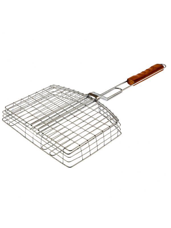 Решетка гриль 305 х 235 х 55 мм, объемная, хромированная Camping Palisad