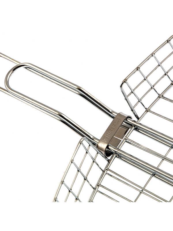 Решетка гриль 305 х 235 х 55 мм, объемная, хромированная Camping Palisad