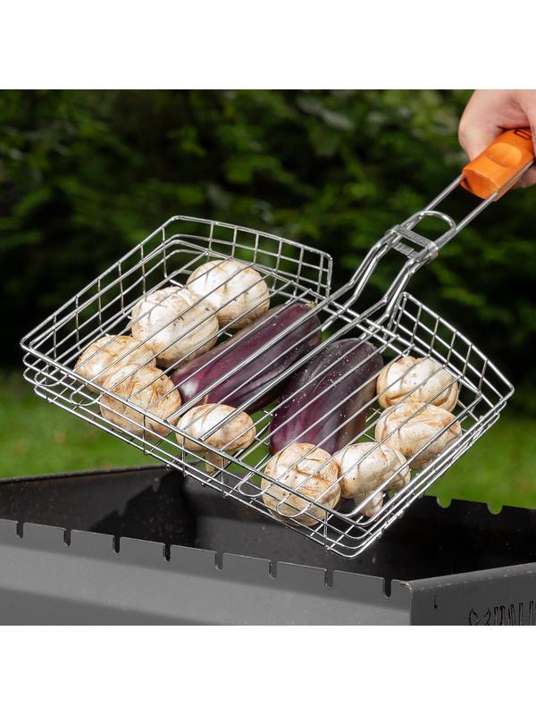 Решетка гриль 305 х 235 х 55 мм, объемная, хромированная Camping Palisad