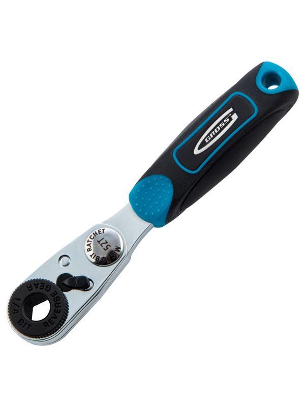 Набор бит и головок торцевых, 1/4, магнитный адаптер, сталь S2, пластиковый кейс, 26 предметов Gross