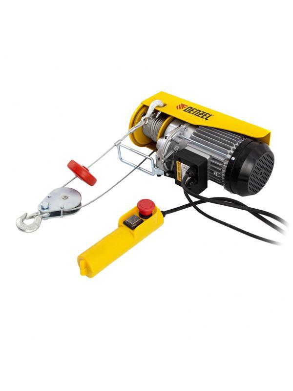 Тельфер электрический TF-500, 0.5 т, 1020 Вт, высота 12 м, 10 м/мин Denzel