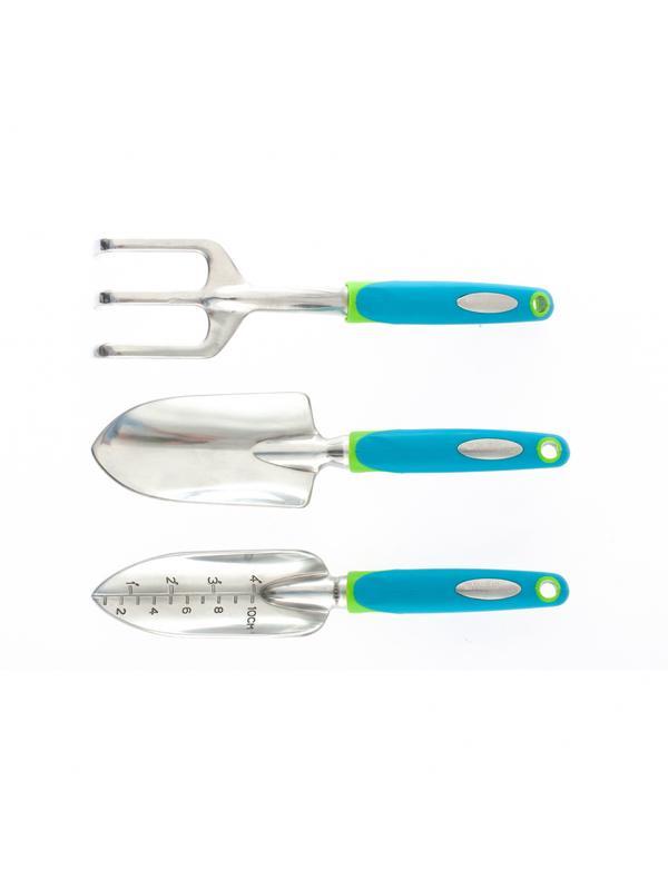 Набор садового инструмента, алюминиевый цельнолитой, 3 предмета, Luxe, Palisad