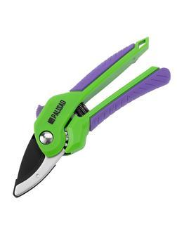 Секатор с наковальней, 210 мм, шестеренный привод, двухкомпонентные рукоятки, Palisad