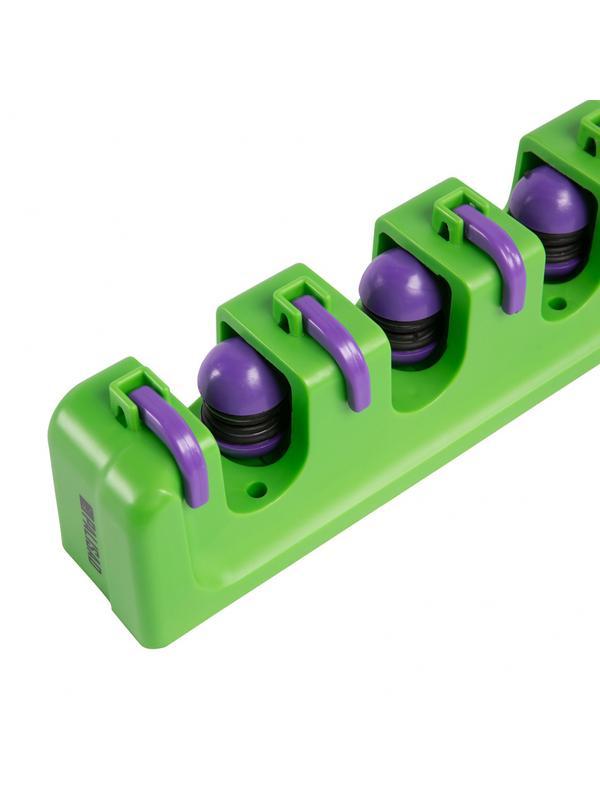 Пластиковый настенный держатель для садово - огородного инструмента, 5 ячеек, 6 крюков, Palisad