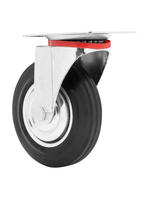 Колесо поворотное D 160 мм, крепление  платформенное Сибртех