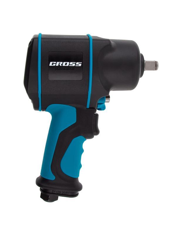 Гайковерт пневматический ударный G1285, 1/2, Twin Hammer, 1220Нм, 6500 об/мин, композитный Gross