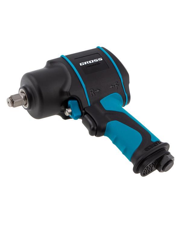 Гайковерт пневматический ударный G1285, 1/2, Twin Hammer, 1220Нм, 6500 об/мин, композитный Gross