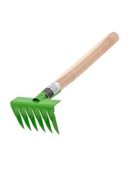 Грабли витые 6 - зубые, 120 х 390 мм, стальные, деревянная рукоятка, Агроном, Россия, Сибртех