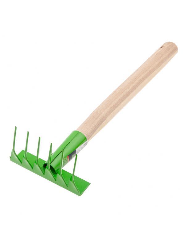 Грабли витые 6 - зубые, 120 х 390 мм, стальные, деревянная рукоятка, Агроном, Россия, Сибртех