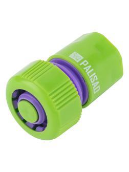 Соединитель пластмассовый, быстросъемный для шланга 3/4, аквастоп Palisad