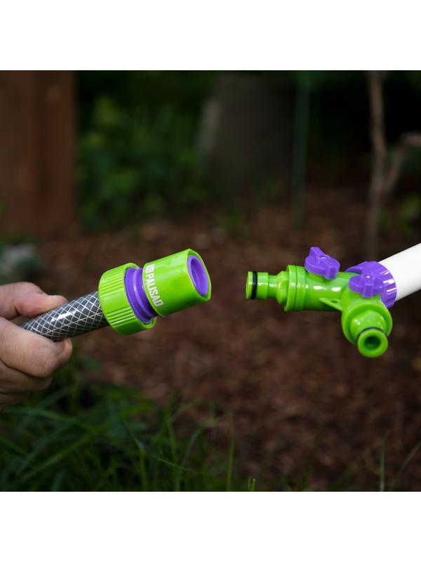 Соединитель пластмассовый, быстросъемный для шланга 3/4, аквастоп Palisad