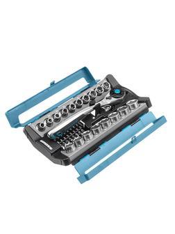 Набор торцевых головок, трещотка 120 зубьев, 1/2