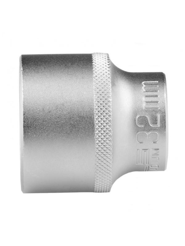 Головка торцевая, 32 мм, двенадцатигранная, CrV, под квадрат 1/2, хромированная Stels