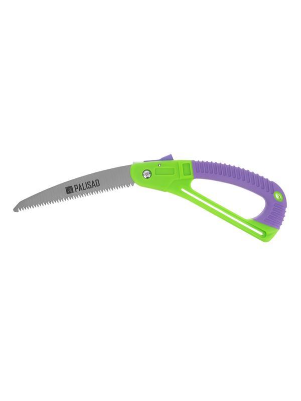 Пила садовая складная,175 мм, пластиковая обрезиненная рукоятка, защитная кулиса, Palisad