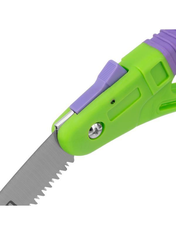 Пила садовая складная,175 мм, пластиковая обрезиненная рукоятка, защитная кулиса, Palisad
