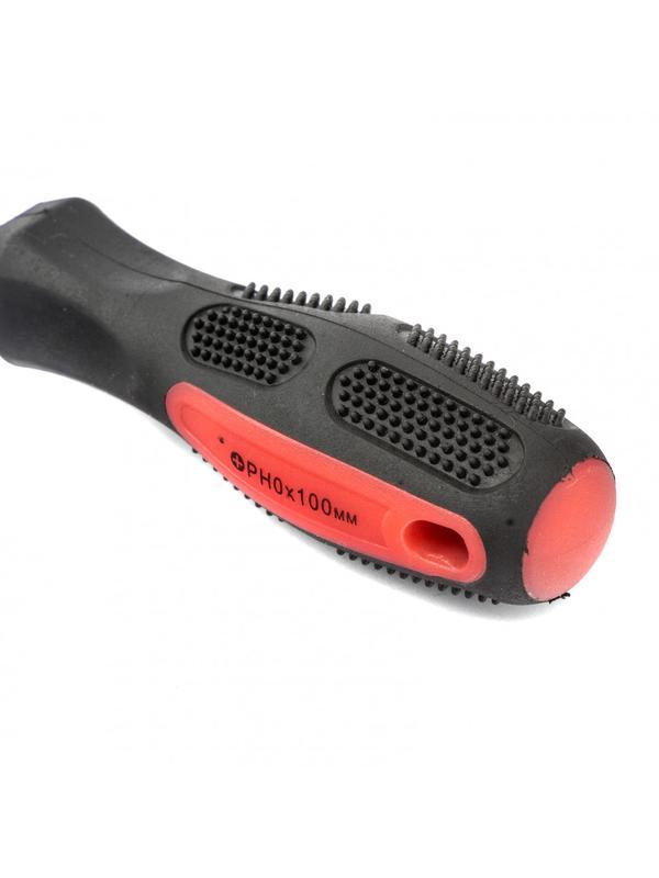 Отвертка Anti-Slip, PH0 х 100 мм, CrV, двухкомпонентная рукоятка Matrix