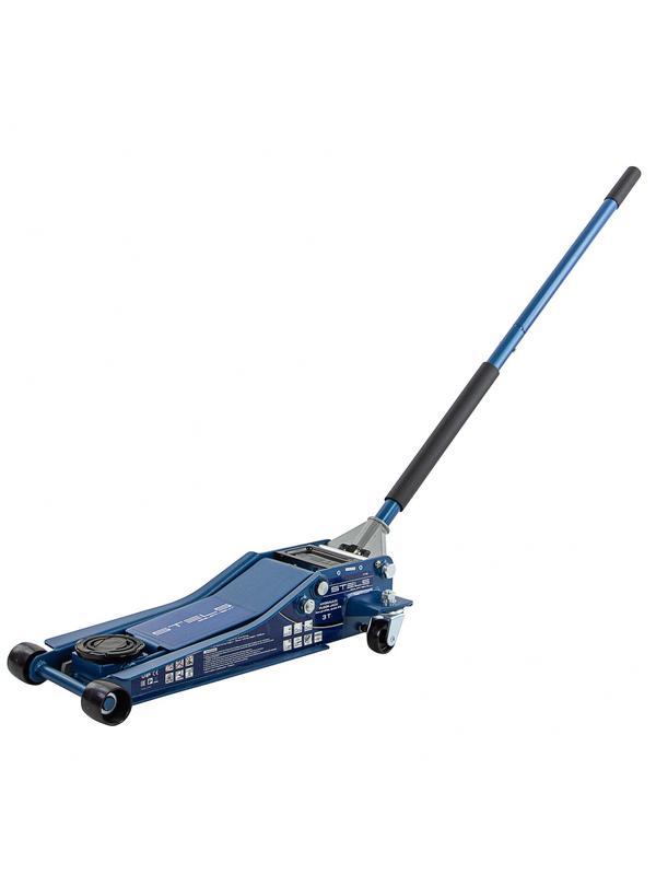 Домкрат гидравлический подкатной, быстрый подъем, 3т Low Profile Quick, 75-515 мм, профессиональный Stels