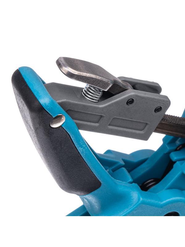 Струбцина клещеобразная 1-1/2, пластиковый корпус, храповой механизм жесткой фиксации, 38 мм Gross