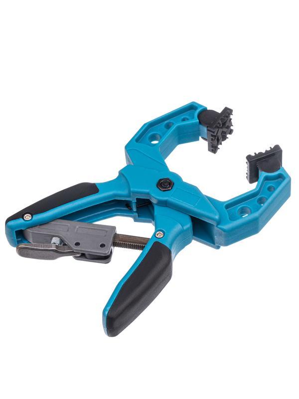 Струбцина клещеобразная 1-1/2, пластиковый корпус, храповой механизм жесткой фиксации, 38 мм Gross