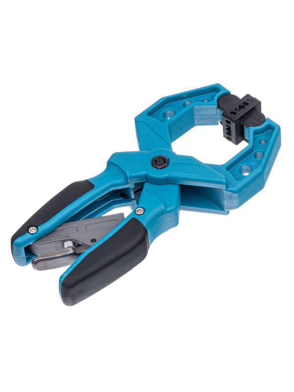 Струбцина клещеобразная 1-1/2, пластиковый корпус, храповой механизм жесткой фиксации, 38 мм Gross