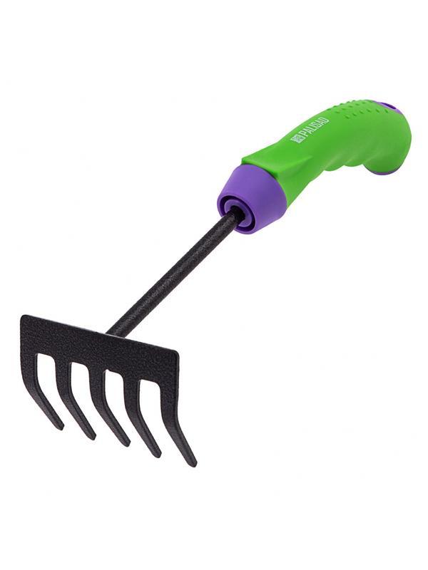 Грабли 5 - зубые, 90 х 265 мм, стальные, обрезиненная эргономичная рукоятка, Era, Palisad