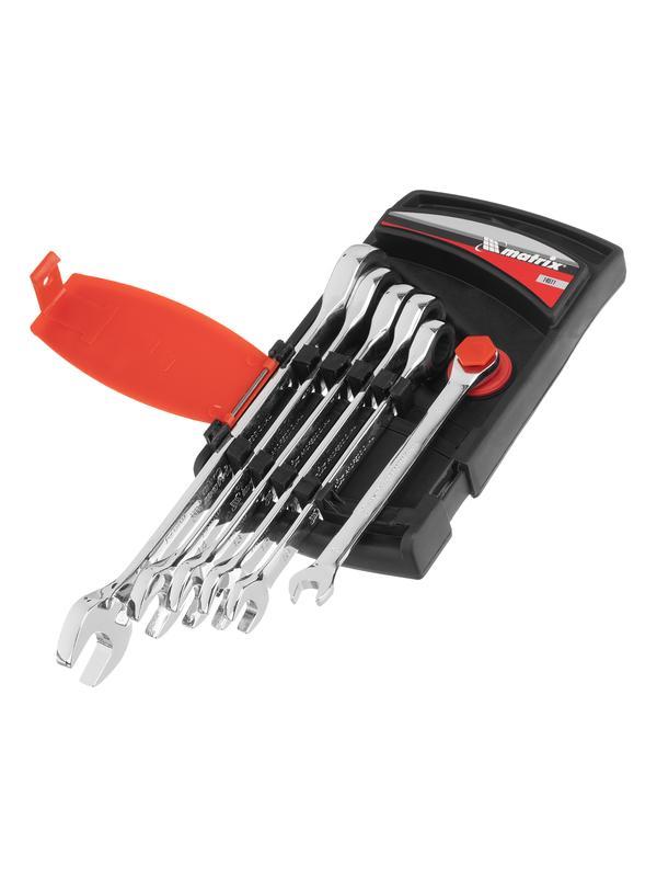 Набор ключей комбинированных, трещеточных 6 шт Matrix