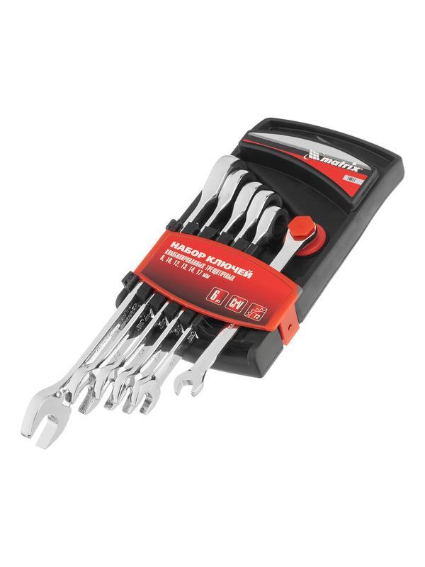 Набор ключей комбинированных, трещеточных 6 шт Matrix