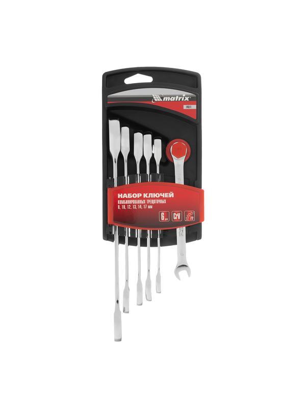 Набор ключей комбинированных, трещеточных 6 шт Matrix