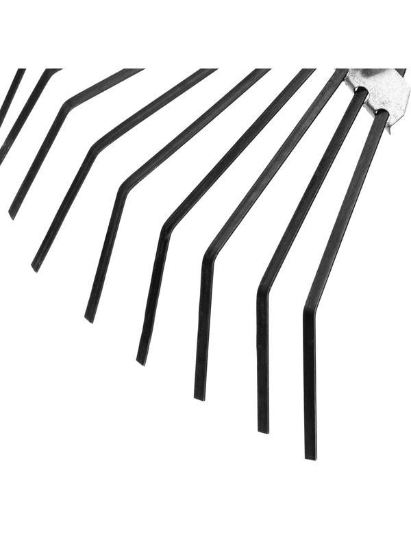 Грабли веерные стальные, 385 х 1450 мм, 20 плоских зубьев, деревянный черенок, Россия, Сибртех