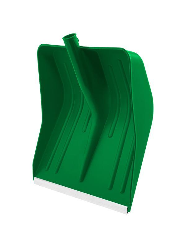 Лопата для уборки снега пластиковая, зеленая, 420 х 425 мм, без черенка, Россия, Сибртех