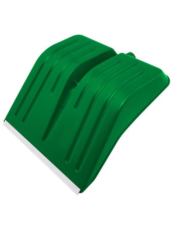 Лопата для уборки снега пластиковая, зеленая, 420 х 425 мм, без черенка, Россия, Сибртех