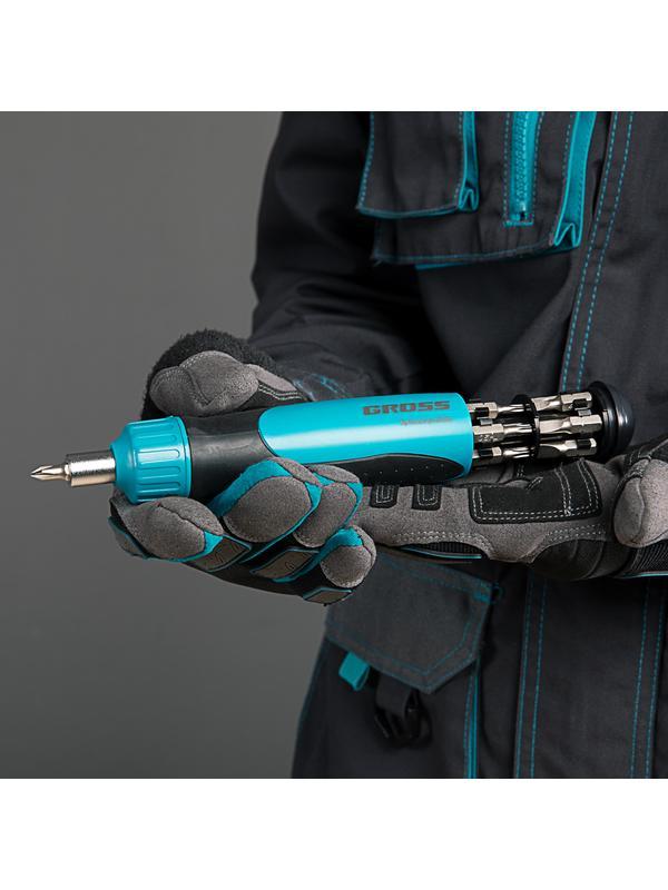 Отвертка реверсивная, механизм SmartPush 12 шт, S2 Gross