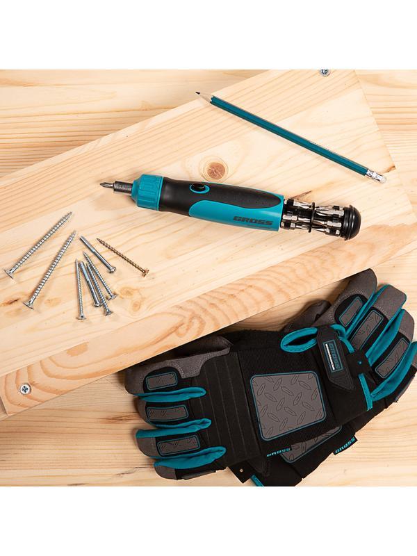 Отвертка реверсивная, механизм SmartPush 12 шт, S2 Gross