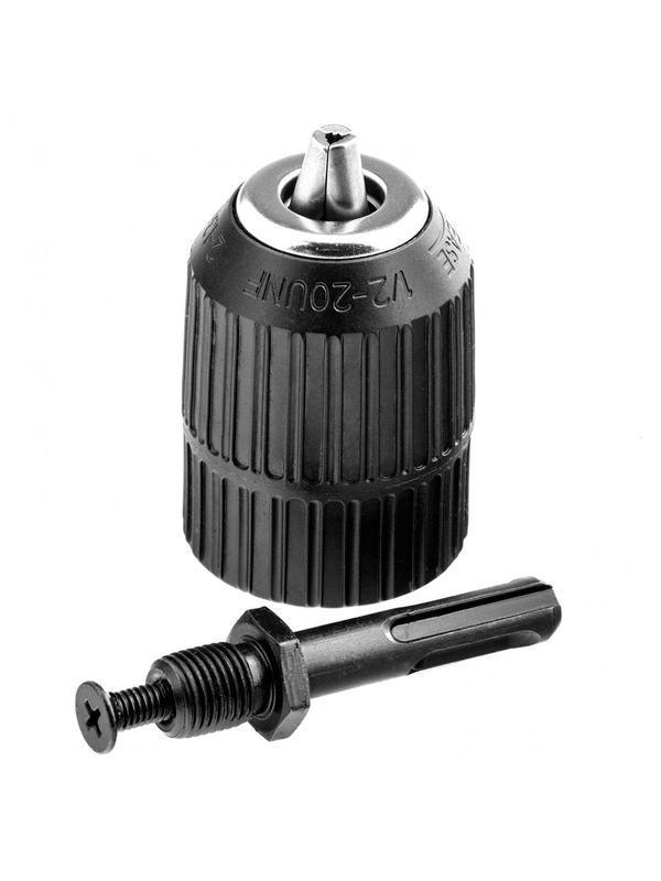 Патрон для дрели быстрозажимной, 2-13 мм, 1/2 дюйм, адаптер SDS Plus Сибртех