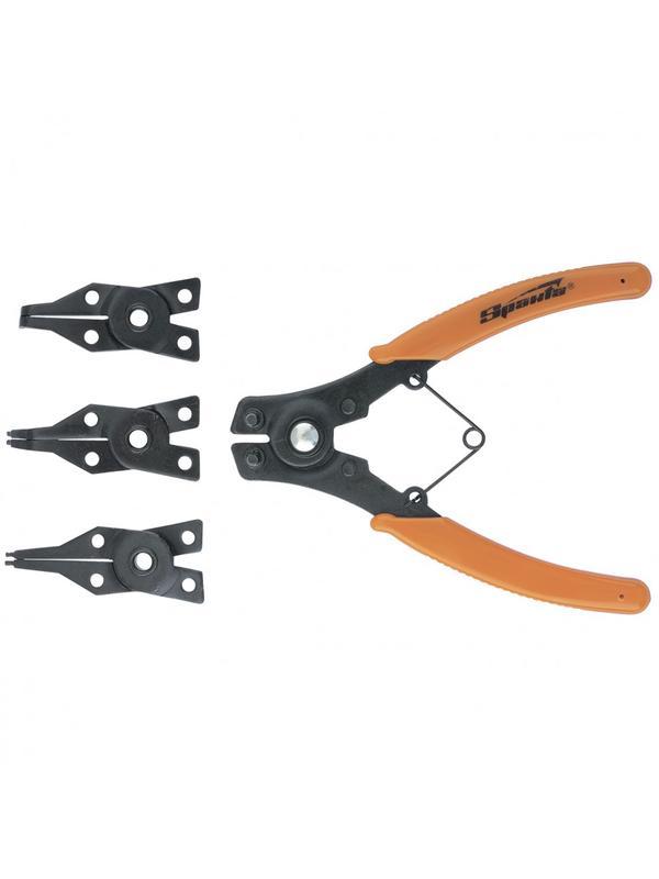 Съемник для стопорных колец с насадками, 150 мм, универсальный Sparta