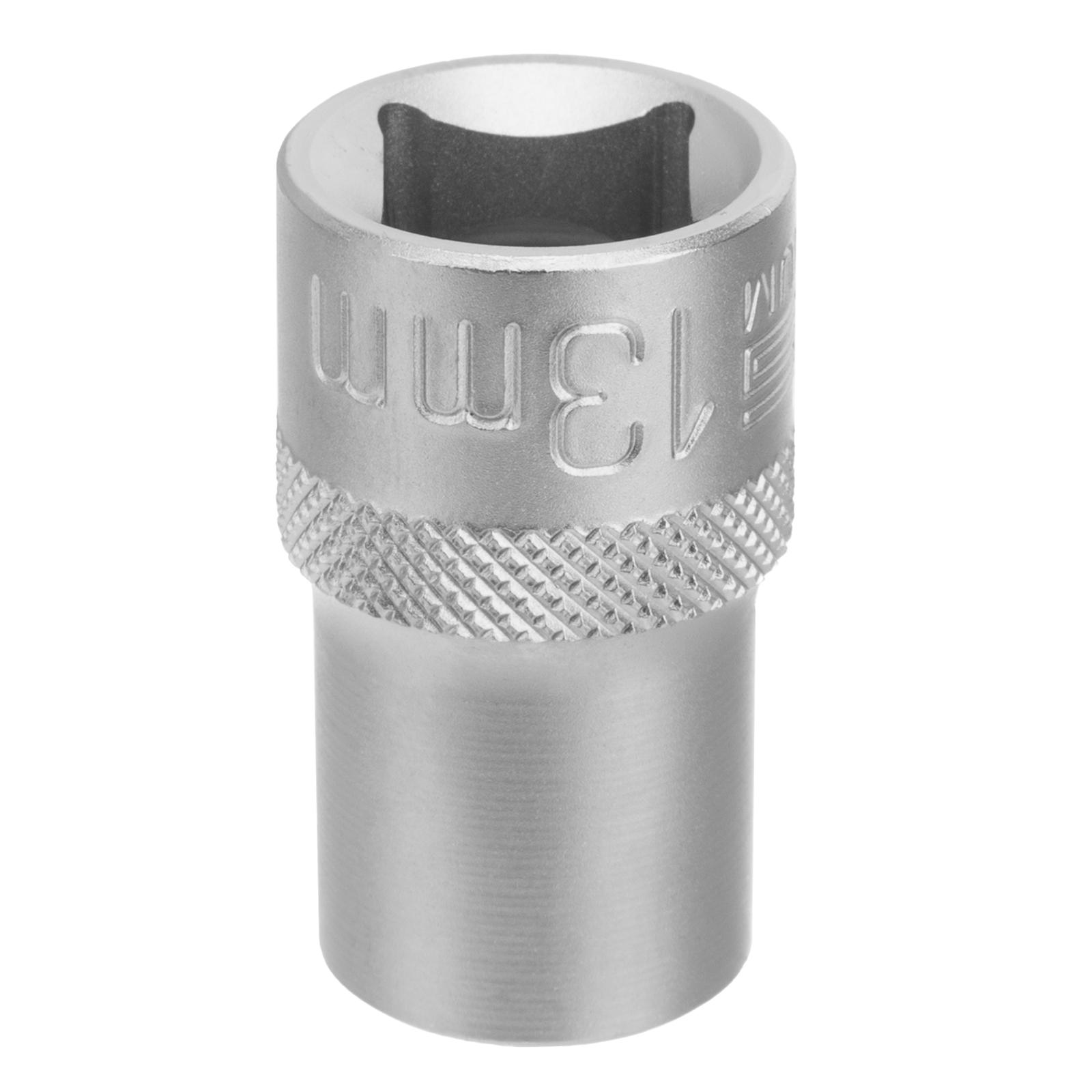 Головка торцевая, 13 мм, двенадцатигранная, CrV, под квадрат 1/2, хромированная Stels