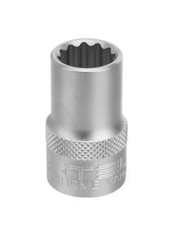 Головка торцевая, 13 мм, двенадцатигранная, CrV, под квадрат 1/2, хромированная Stels